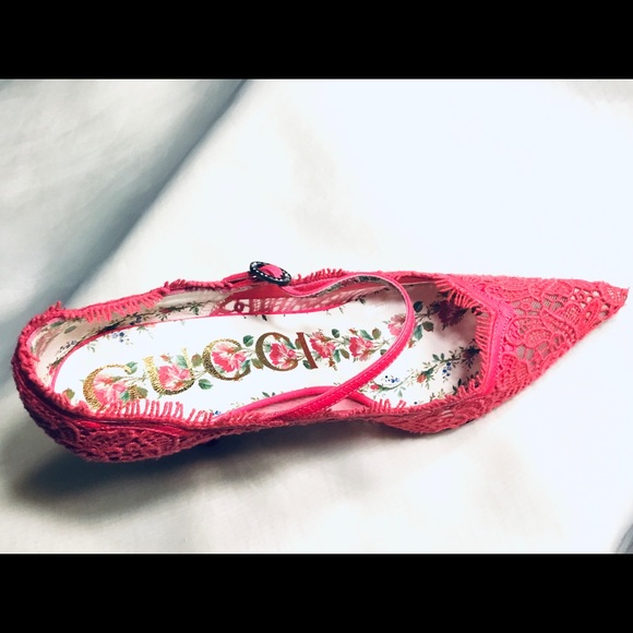 GUCCI Virginia Pump Pink Lace - Picture 6 of 8